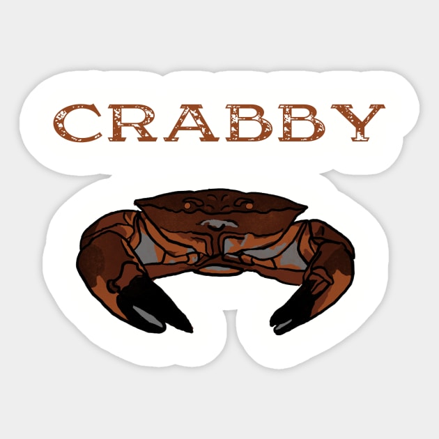 Feeling Crabby Sticker by Quick Brown Fox Canada 